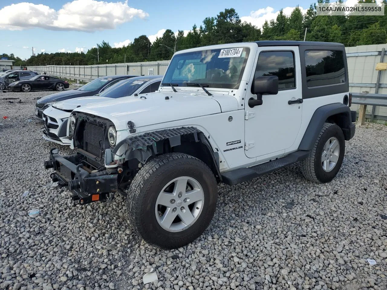 2017 Jeep Wrangler Sport VIN: 1C4AJWAG2HL559558 Lot: 61881704