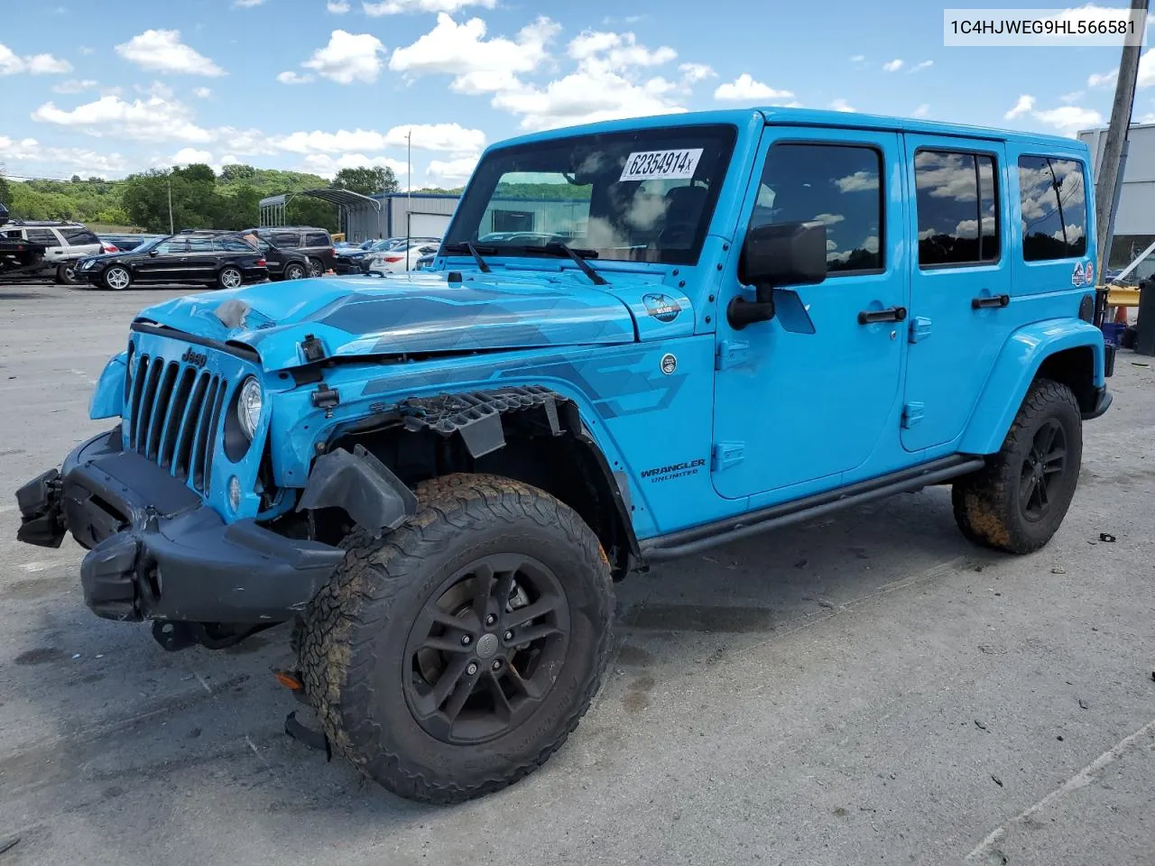 2017 Jeep Wrangler Unlimited Sahara VIN: 1C4HJWEG9HL566581 Lot: 62354914