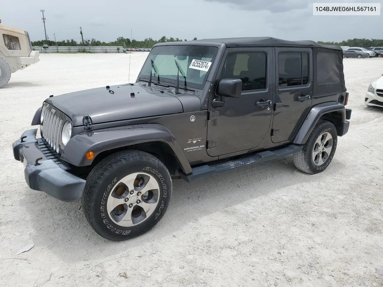 2017 Jeep Wrangler Unlimited Sahara VIN: 1C4BJWEG6HL567161 Lot: 62552074