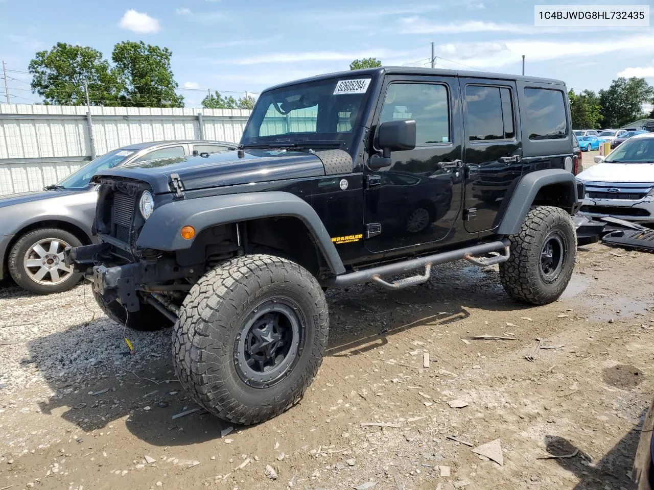 1C4BJWDG8HL732435 2017 Jeep Wrangler Unlimited Sport