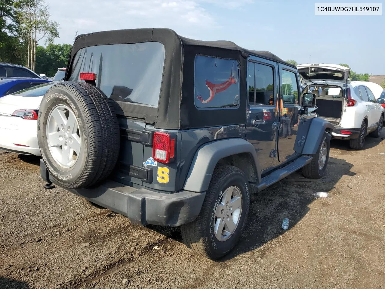 2017 Jeep Wrangler Unlimited Sport VIN: 1C4BJWDG7HL549107 Lot: 62635044