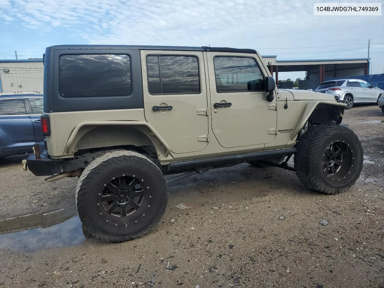 1C4BJWDG7HL749369 2017 Jeep Wrangler Unlimited Sport