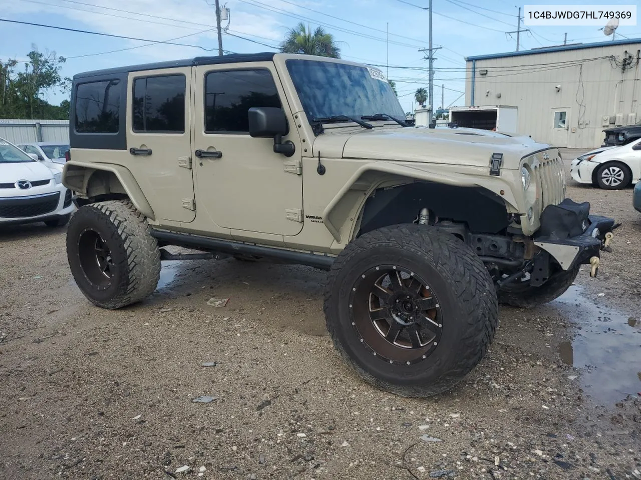 2017 Jeep Wrangler Unlimited Sport VIN: 1C4BJWDG7HL749369 Lot: 62767924