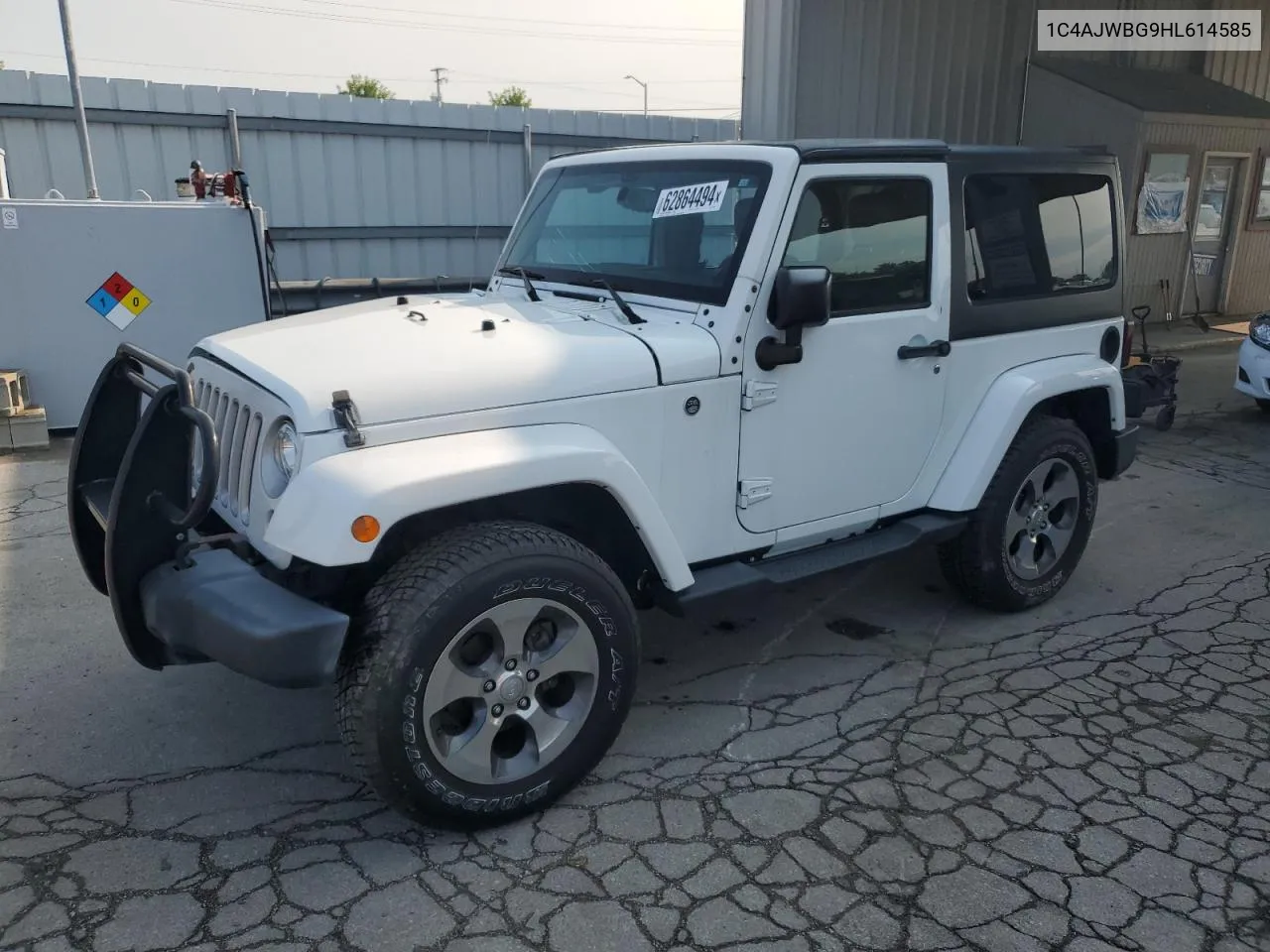 2017 Jeep Wrangler Sahara VIN: 1C4AJWBG9HL614585 Lot: 62864494