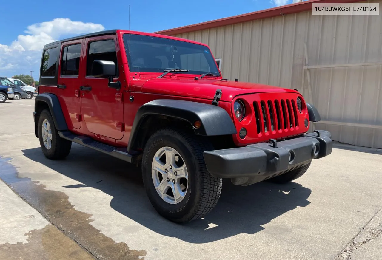 2017 Jeep Wrangler Unlimited Sport VIN: 1C4BJWKG5HL740124 Lot: 62877724