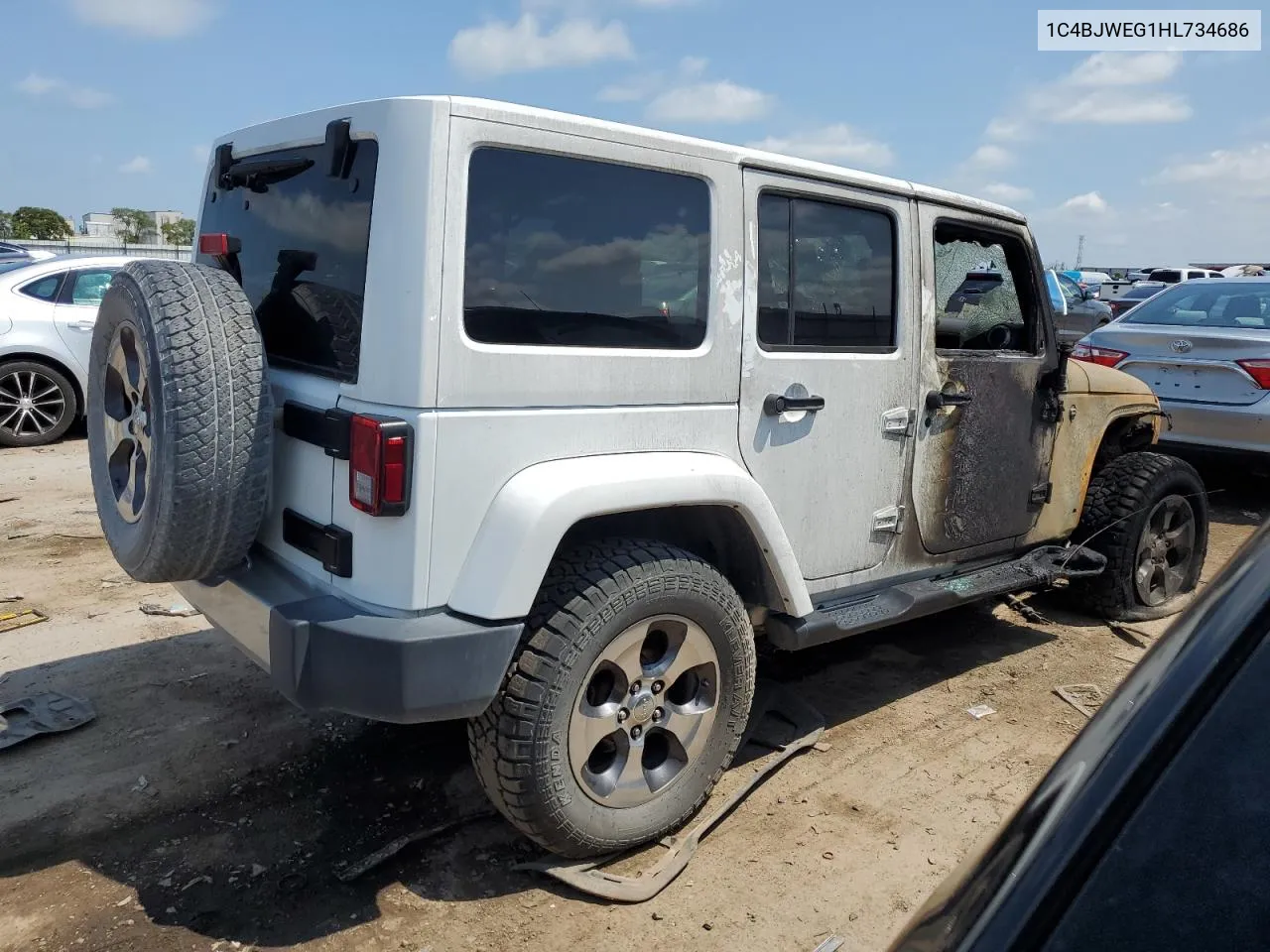 2017 Jeep Wrangler Unlimited Sahara VIN: 1C4BJWEG1HL734686 Lot: 63111174