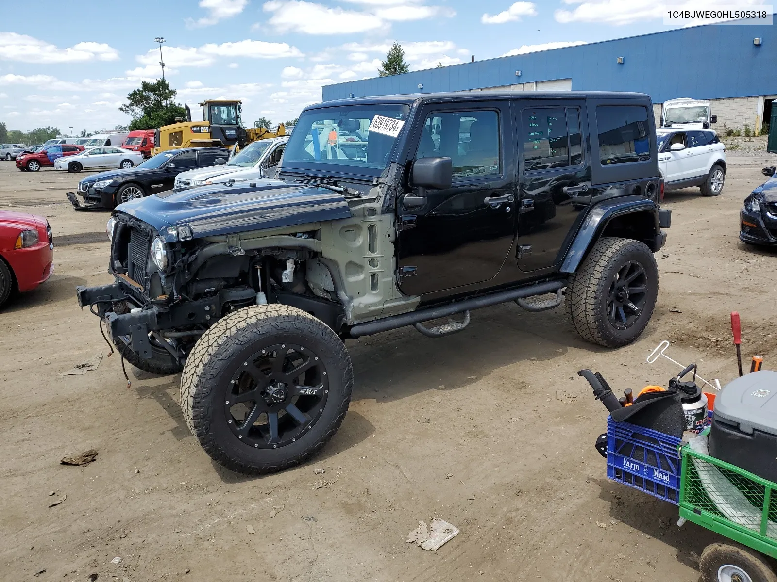 2017 Jeep Wrangler Unlimited Sahara VIN: 1C4BJWEG0HL505318 Lot: 63919734