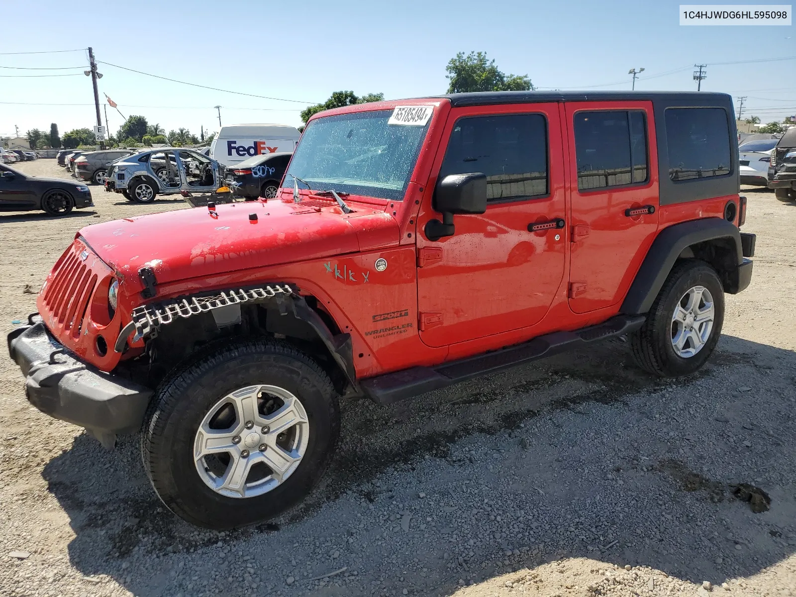 2017 Jeep Wrangler Unlimited Sport VIN: 1C4HJWDG6HL595098 Lot: 65185494