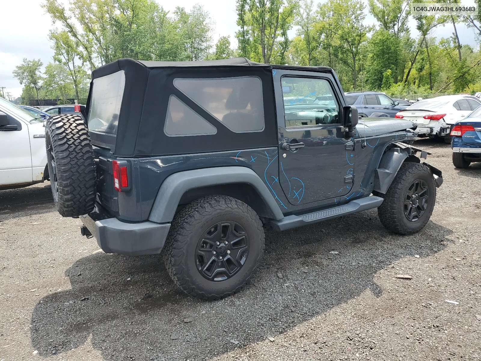 1C4GJWAG3HL693683 2017 Jeep Wrangler Sport