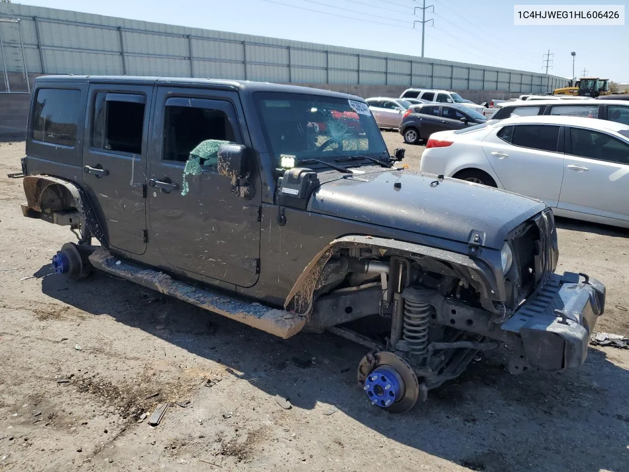 2017 Jeep Wrangler Unlimited Sahara VIN: 1C4HJWEG1HL606426 Lot: 66386244