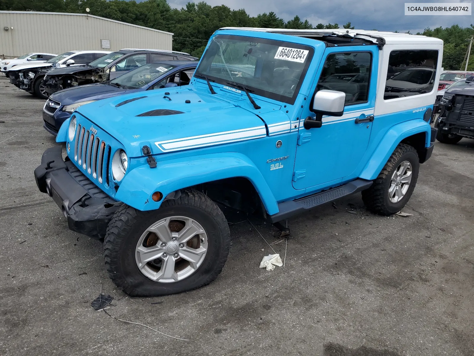 2017 Jeep Wrangler Sahara VIN: 1C4AJWBG8HL640742 Lot: 66401284