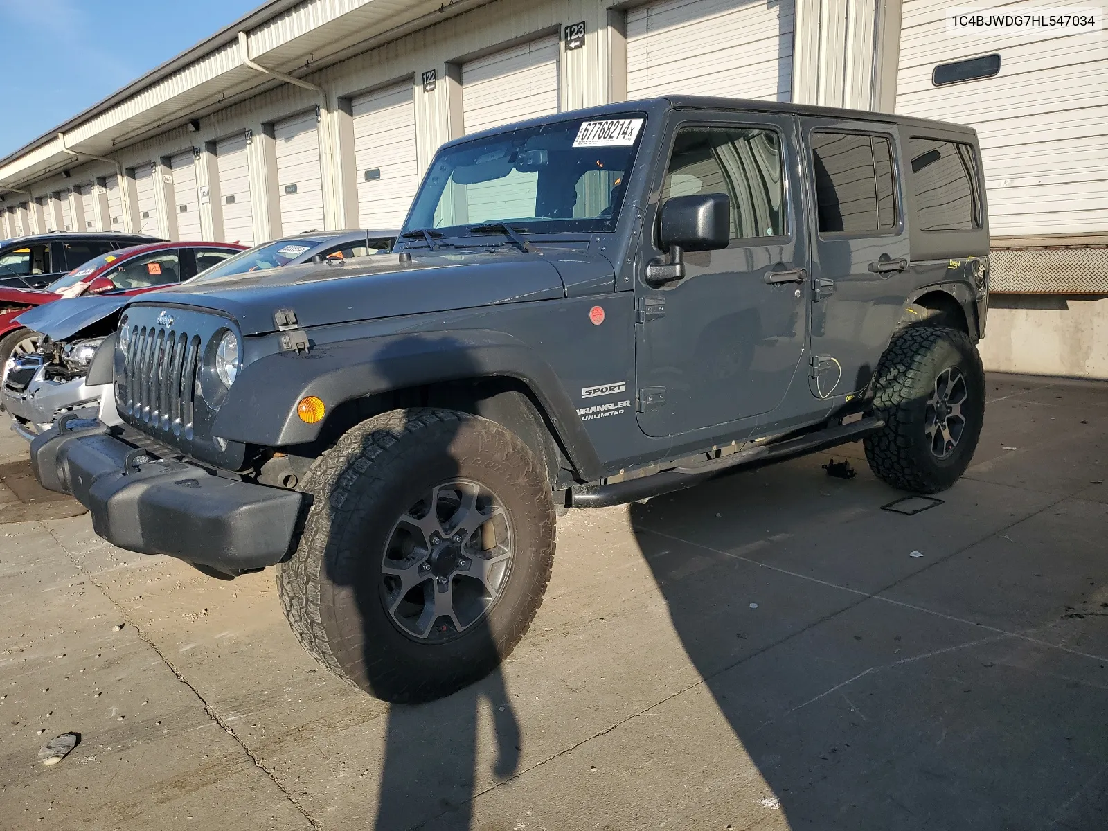 2017 Jeep Wrangler Unlimited Sport VIN: 1C4BJWDG7HL547034 Lot: 67768214