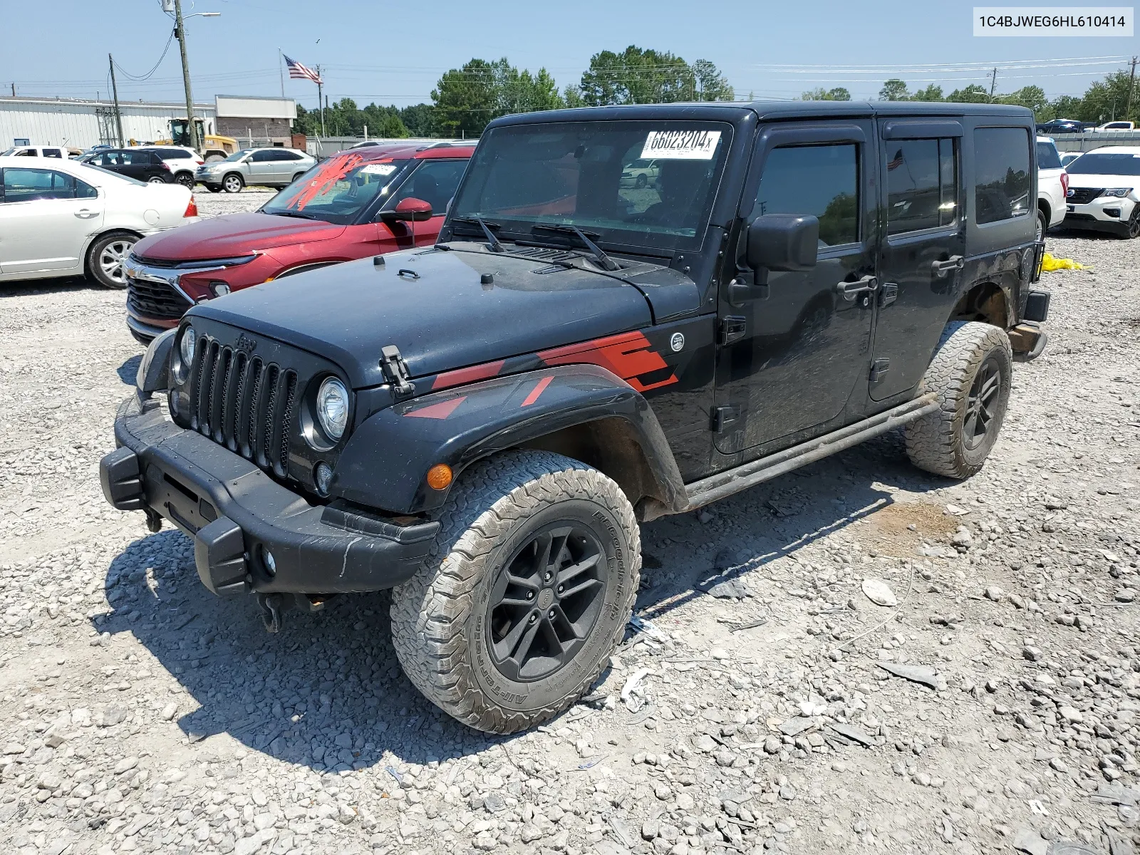 2017 Jeep Wrangler Unlimited Sahara VIN: 1C4BJWEG6HL610414 Lot: 68056964