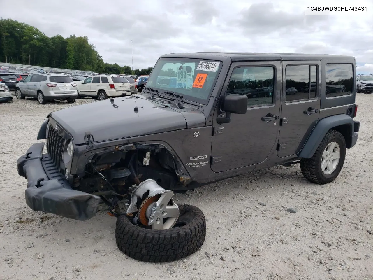 2017 Jeep Wrangler Unlimited Sport VIN: 1C4BJWDG0HL743431 Lot: 68765814