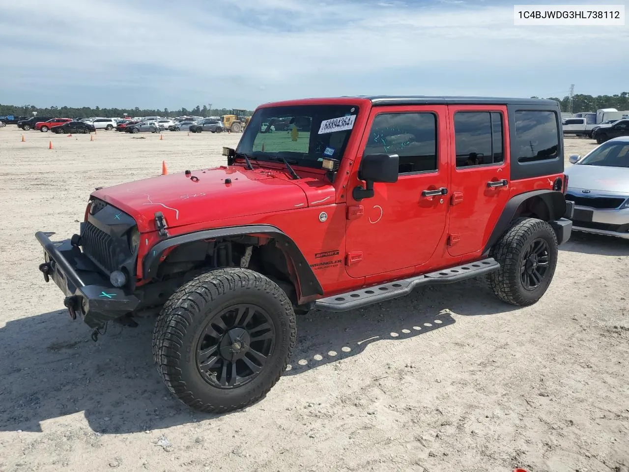 2017 Jeep Wrangler Unlimited Sport VIN: 1C4BJWDG3HL738112 Lot: 68894364