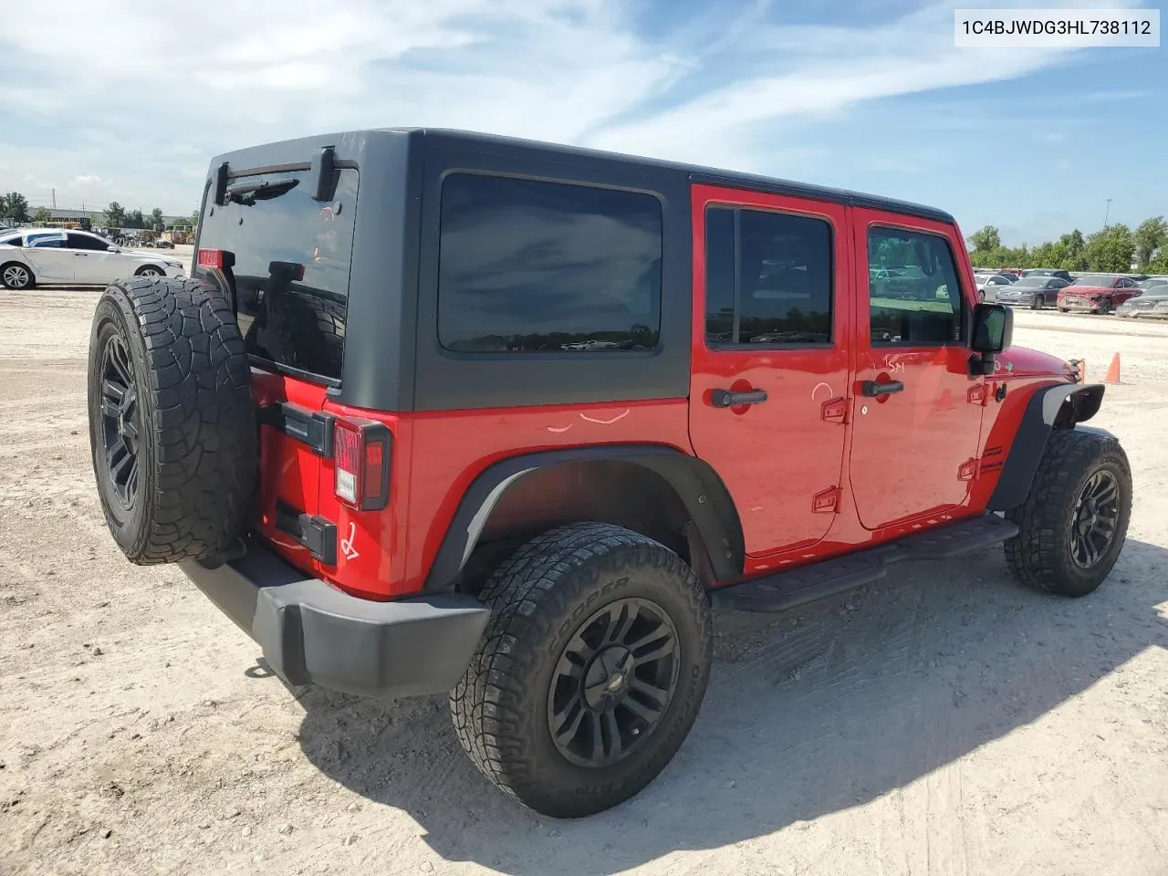 2017 Jeep Wrangler Unlimited Sport VIN: 1C4BJWDG3HL738112 Lot: 68894364