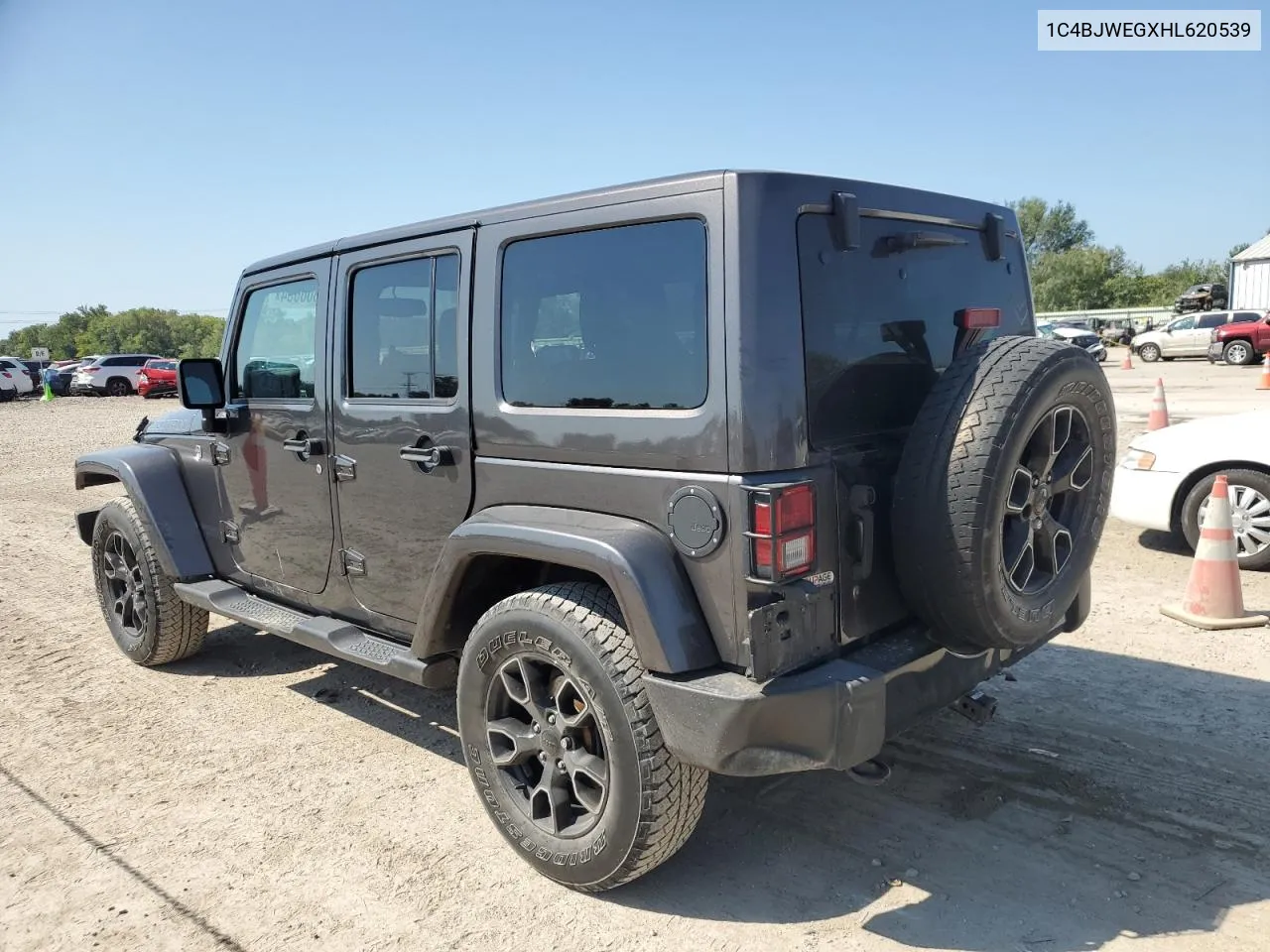 2017 Jeep Wrangler Unlimited Sahara VIN: 1C4BJWEGXHL620539 Lot: 69300634