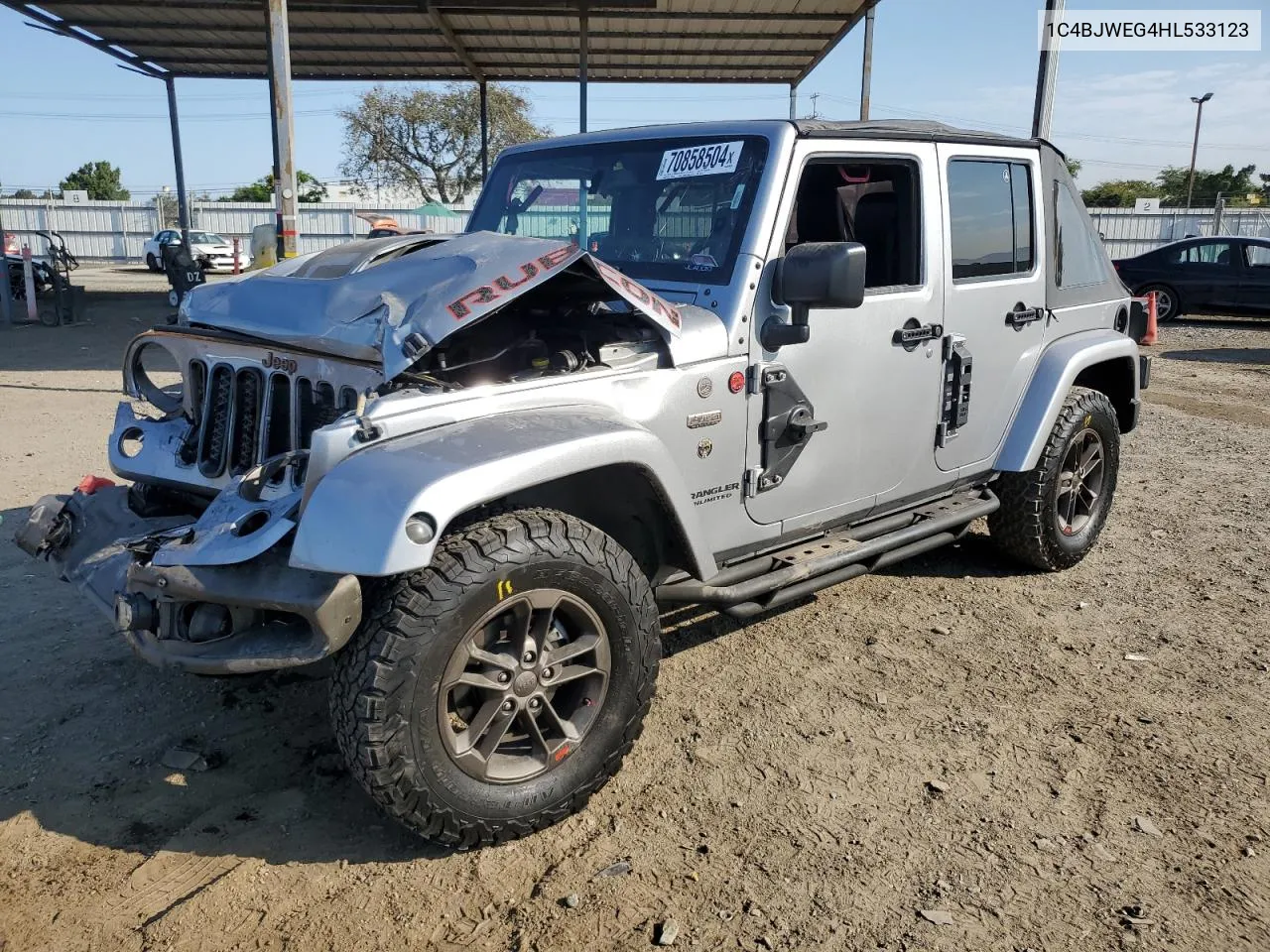 2017 Jeep Wrangler Unlimited Sahara VIN: 1C4BJWEG4HL533123 Lot: 70858504