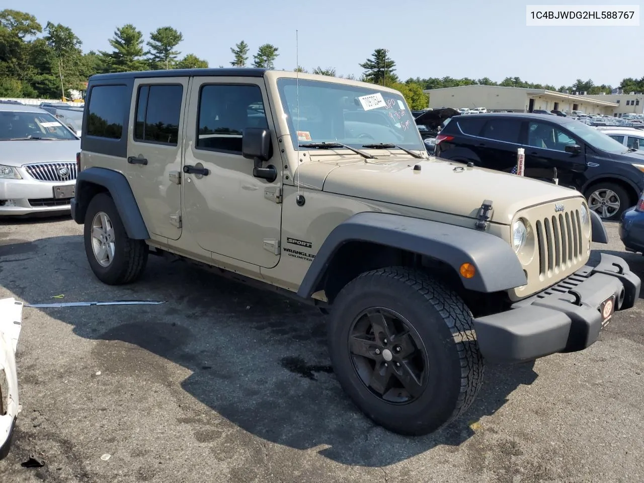 2017 Jeep Wrangler Unlimited Sport VIN: 1C4BJWDG2HL588767 Lot: 70970544