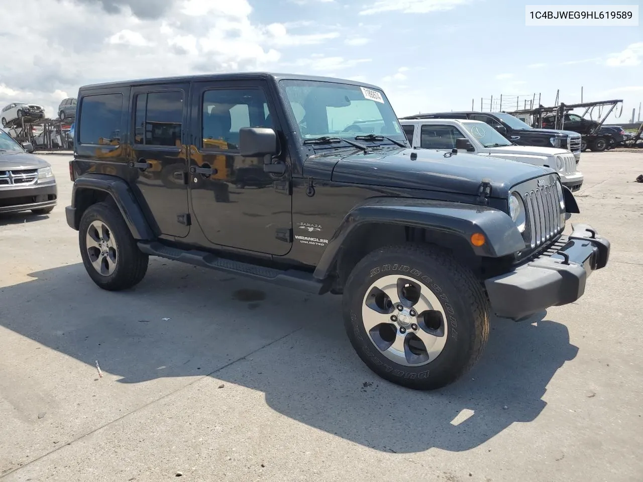 2017 Jeep Wrangler Unlimited Sahara VIN: 1C4BJWEG9HL619589 Lot: 71892674