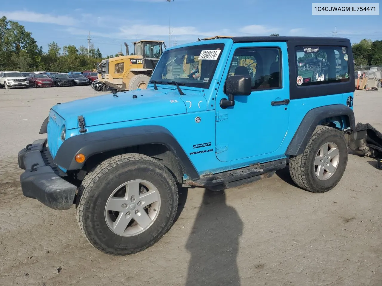 2017 Jeep Wrangler Sport VIN: 1C4GJWAG9HL754471 Lot: 72049174