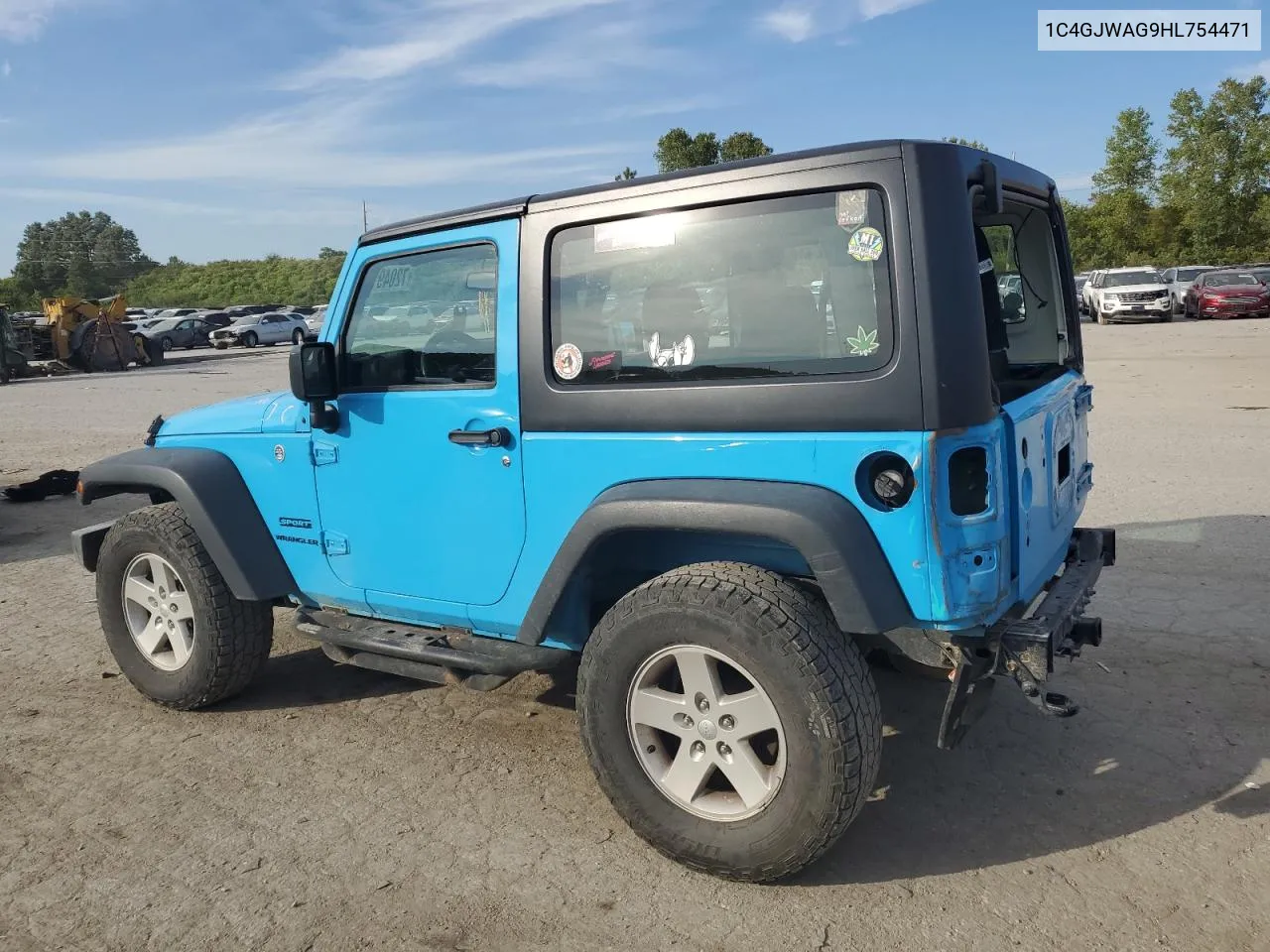 2017 Jeep Wrangler Sport VIN: 1C4GJWAG9HL754471 Lot: 72049174