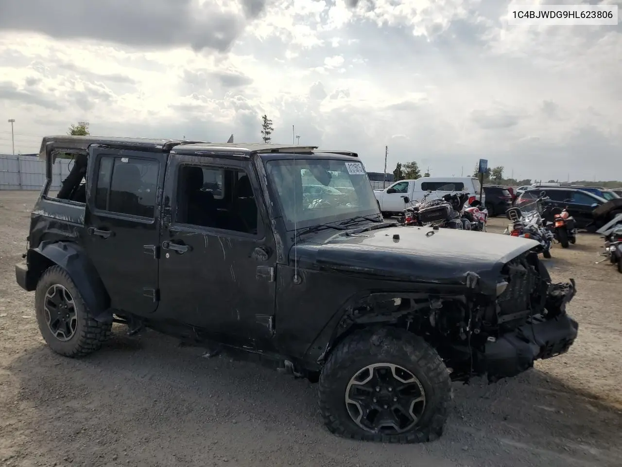 1C4BJWDG9HL623806 2017 Jeep Wrangler Unlimited Sport