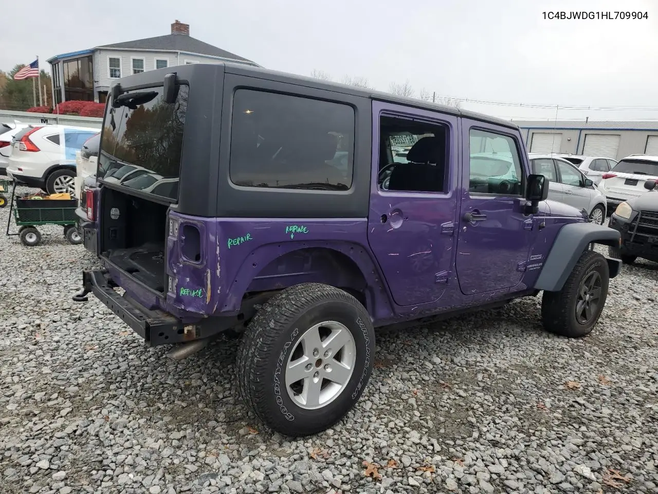 1C4BJWDG1HL709904 2017 Jeep Wrangler Unlimited Sport