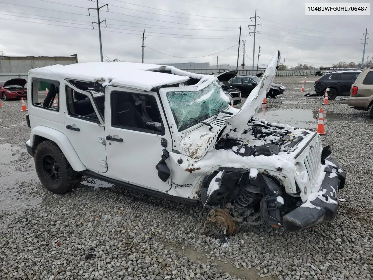 1C4BJWFG0HL706487 2017 Jeep Wrangler Unlimited Rubicon