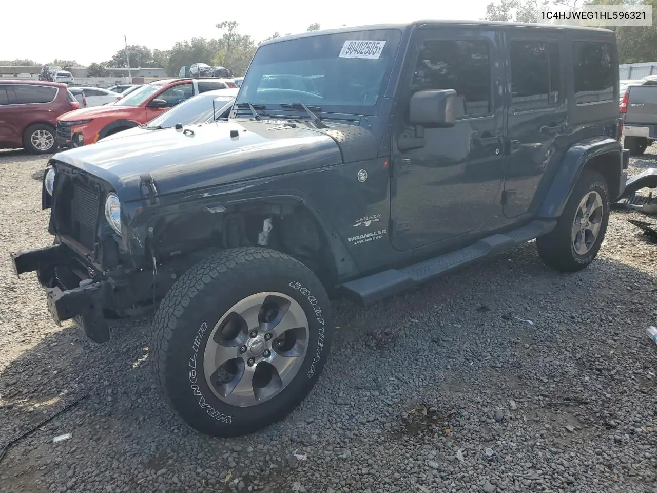 1C4HJWEG1HL596321 2017 Jeep Wrangler Unlimited Sahara