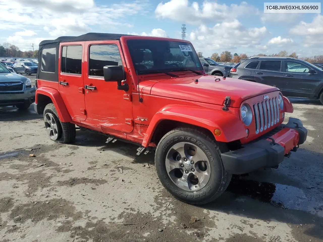 1C4BJWEGXHL506900 2017 Jeep Wrangler Unlimited Sahara