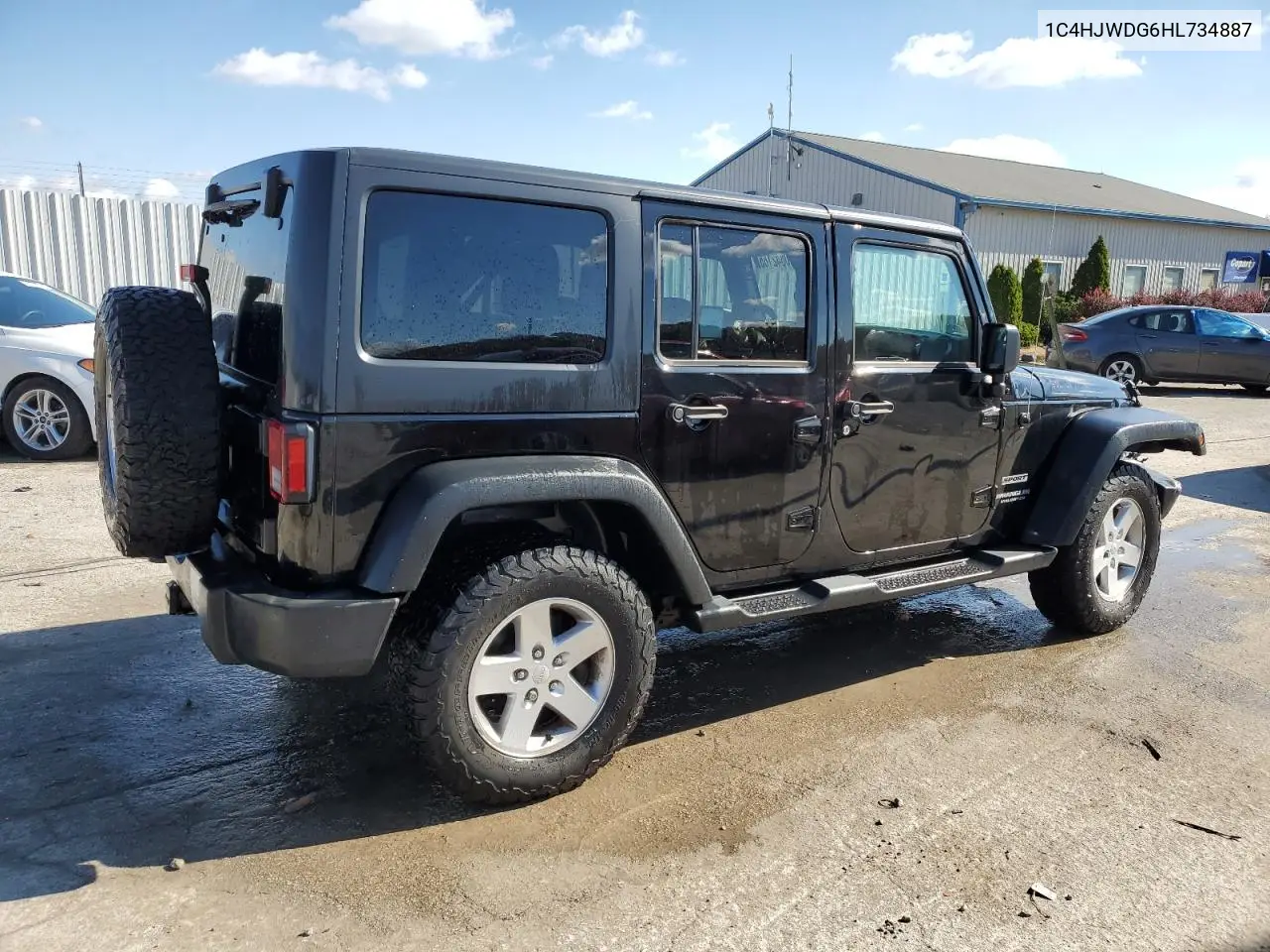 1C4HJWDG6HL734887 2017 Jeep Wrangler Unlimited Sport