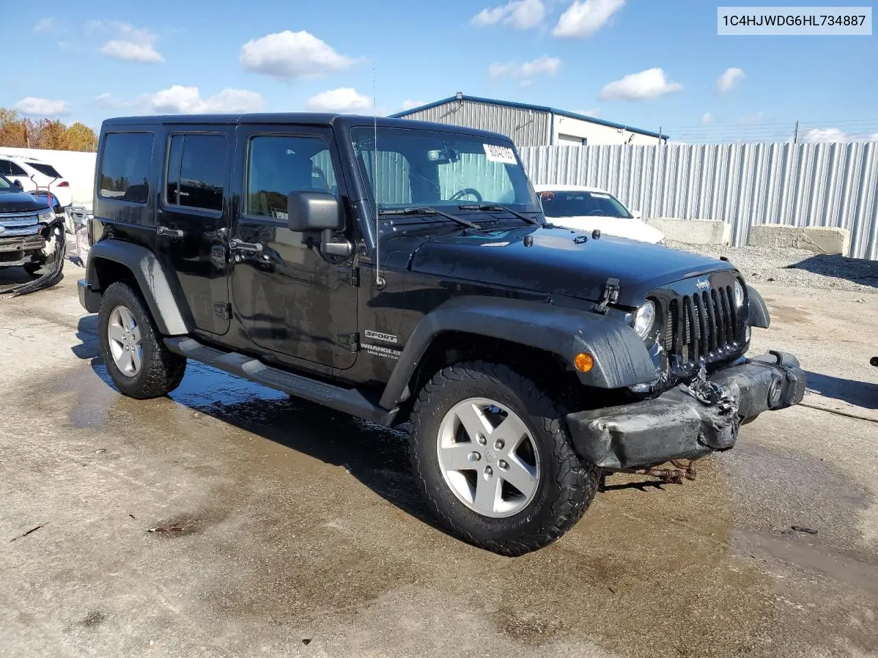 1C4HJWDG6HL734887 2017 Jeep Wrangler Unlimited Sport