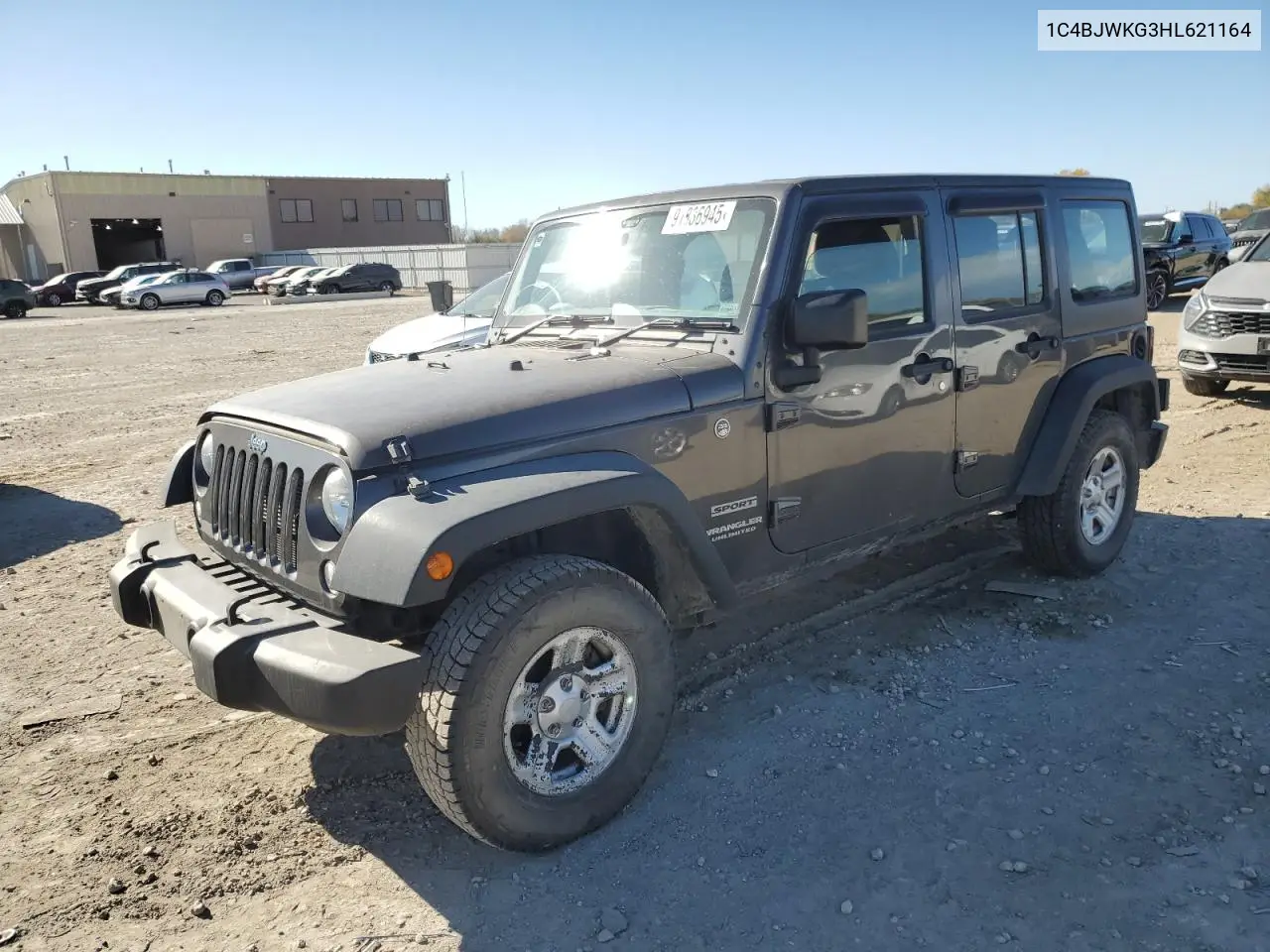 1C4BJWKG3HL621164 2017 Jeep Wrangler Unlimited Sport