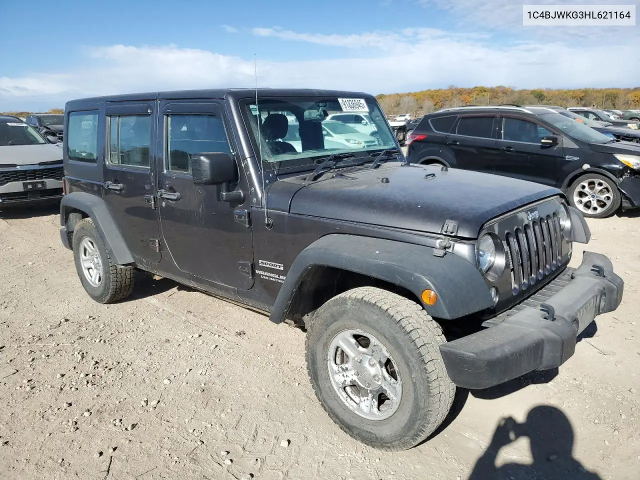 1C4BJWKG3HL621164 2017 Jeep Wrangler Unlimited Sport