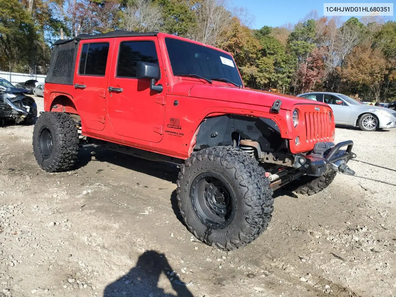 1C4HJWDG1HL680351 2017 Jeep Wrangler Unlimited S