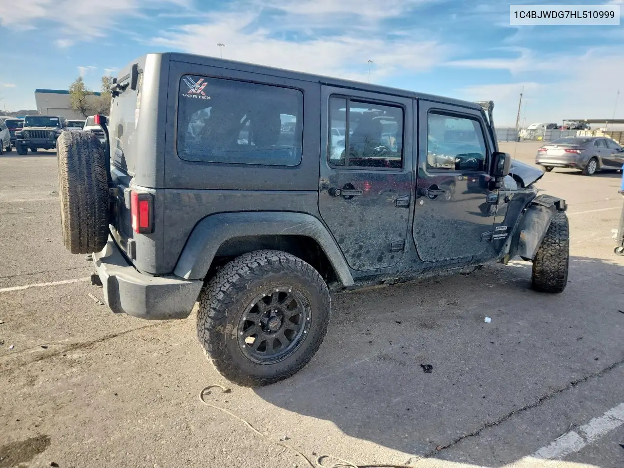 1C4BJWDG7HL510999 2017 Jeep Wrangler Unlimited Sport