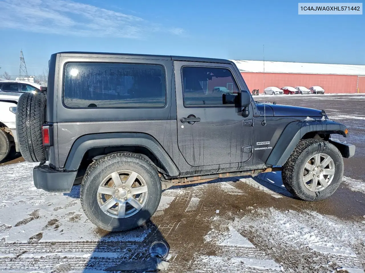 1C4AJWAGXHL571442 2017 Jeep Wrangler Sport