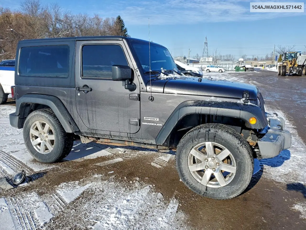 1C4AJWAGXHL571442 2017 Jeep Wrangler Sport