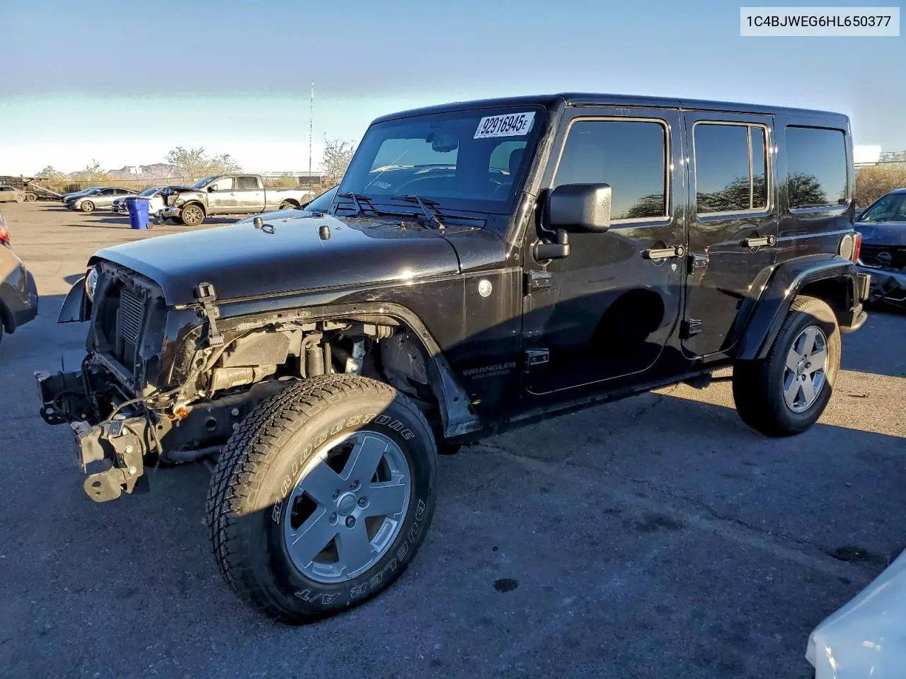 1C4BJWEG6HL650377 2017 Jeep Wrangler Unlimited Sahara