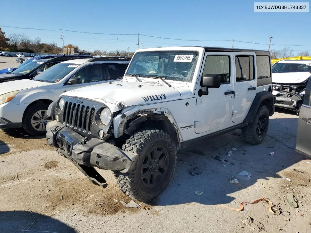 1C4BJWDG8HL743337 2017 Jeep Wrangler Unlimited Sport