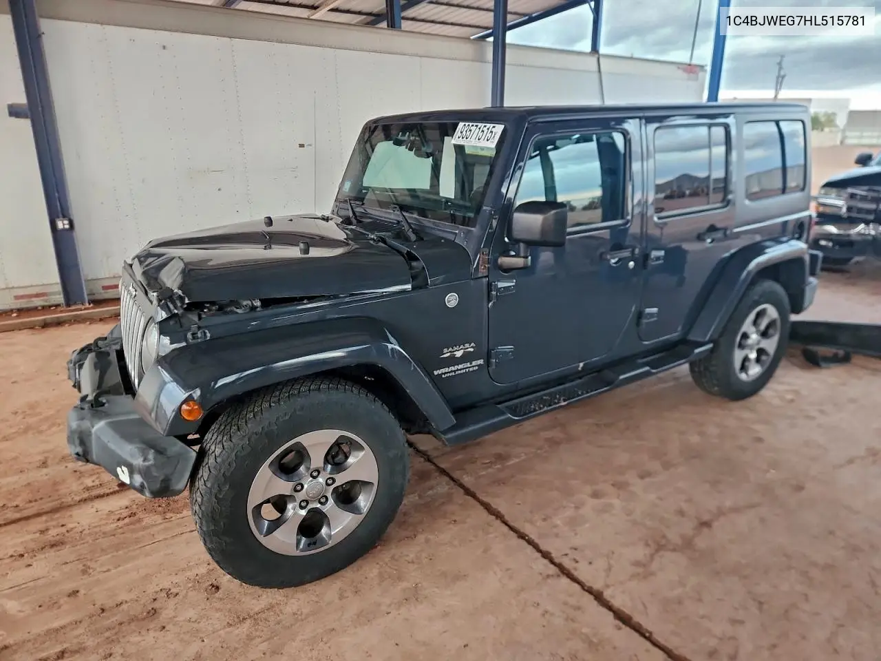 1C4BJWEG7HL515781 2017 Jeep Wrangler Unlimited Sahara