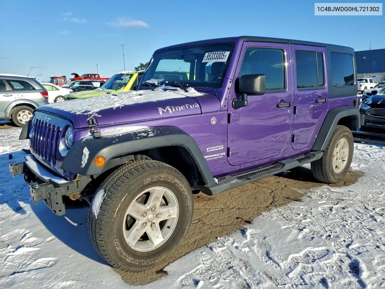 1C4BJWDG0HL721302 2017 Jeep Wrangler Unlimited Sport