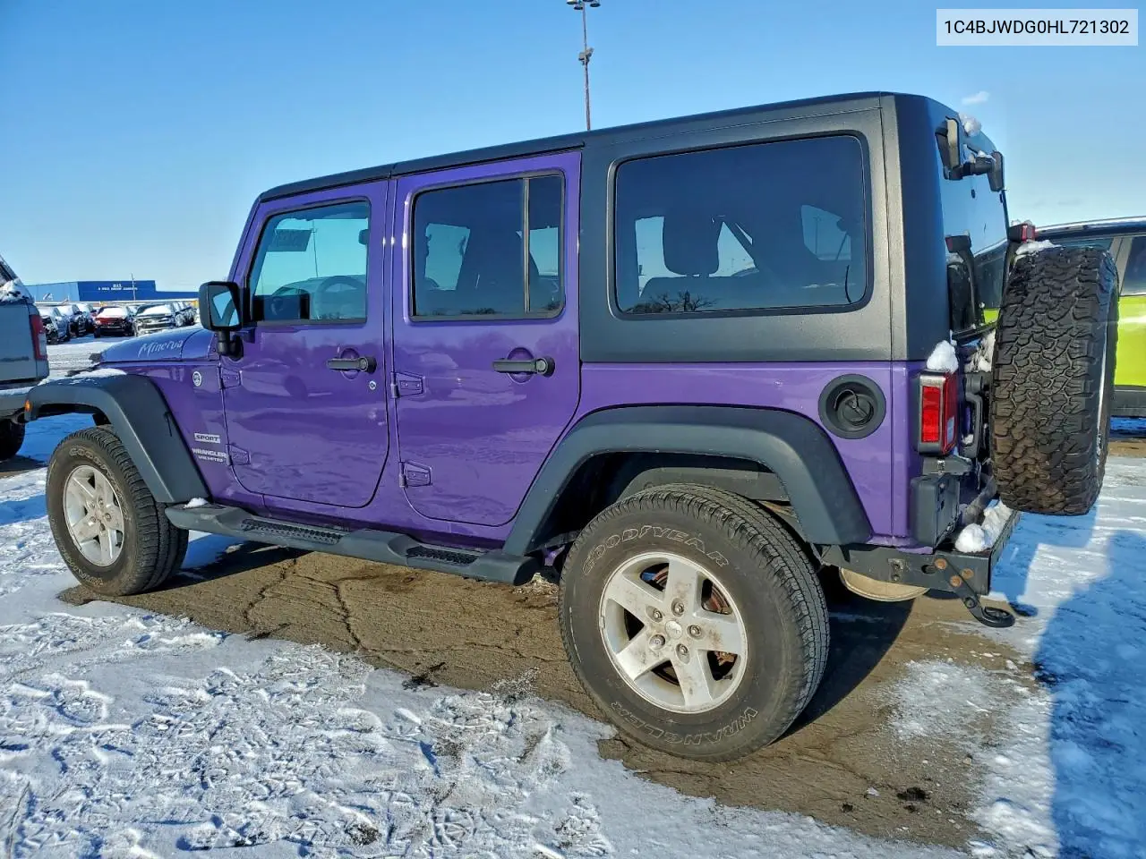 1C4BJWDG0HL721302 2017 Jeep Wrangler Unlimited Sport