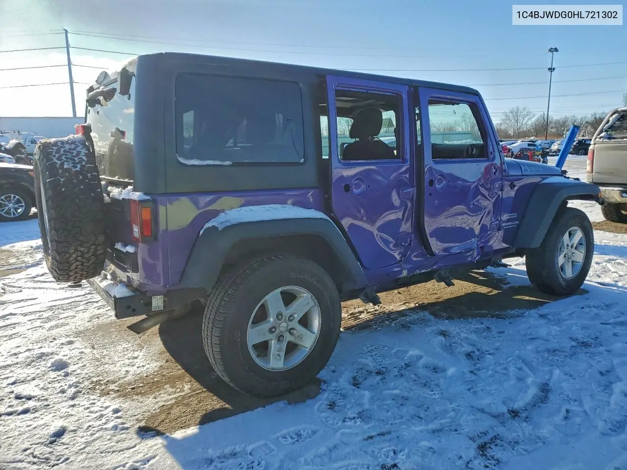 1C4BJWDG0HL721302 2017 Jeep Wrangler Unlimited Sport