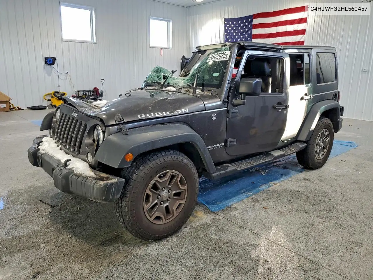 1C4HJWFG2HL560457 2017 Jeep Wrangler Unlimited Rubicon