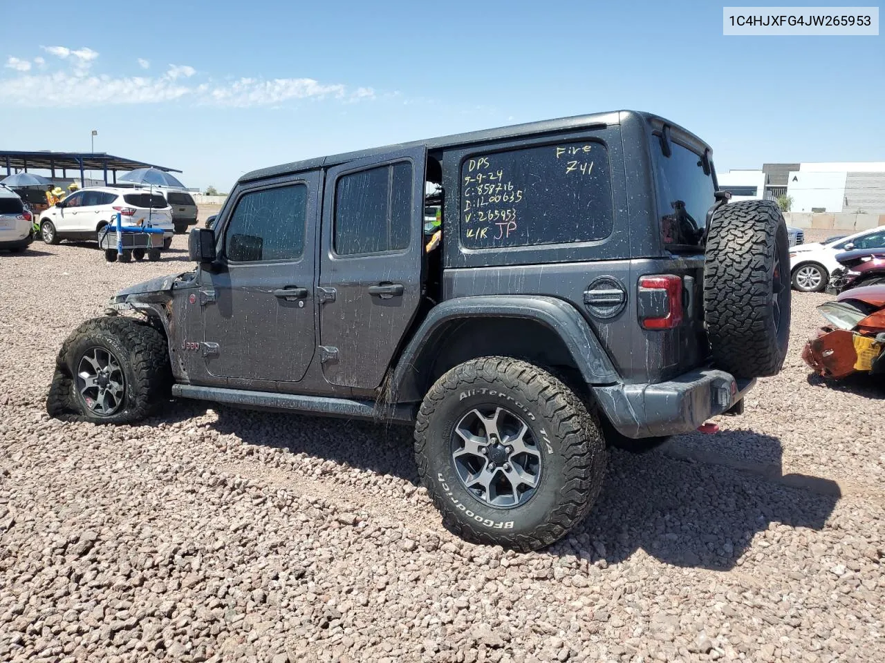 2018 Jeep Wrangler Unlimited Rubicon VIN: 1C4HJXFG4JW265953 Lot: 55025054