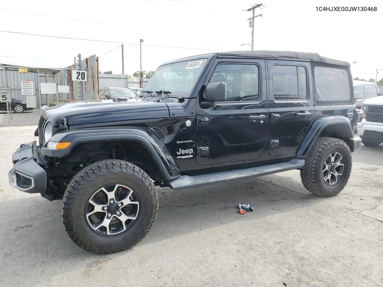 2018 Jeep Wrangler Unlimited Sahara VIN: 1C4HJXEG0JW130468 Lot: 55653624