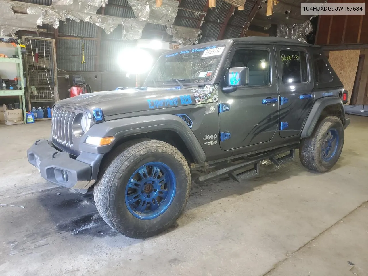 2018 Jeep Wrangler Unlimited Sport VIN: 1C4HJXDG9JW167584 Lot: 56469334