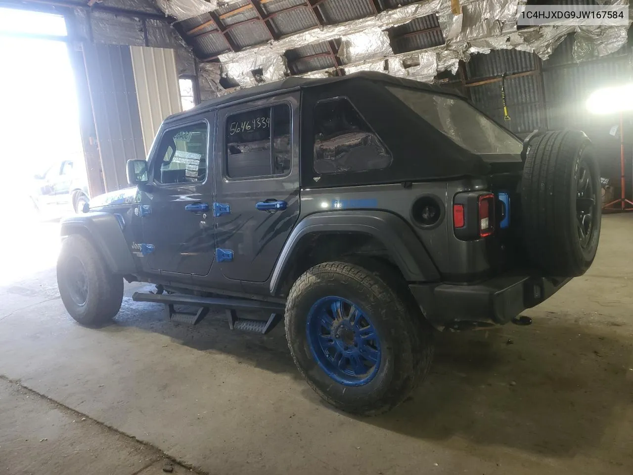 2018 Jeep Wrangler Unlimited Sport VIN: 1C4HJXDG9JW167584 Lot: 56469334